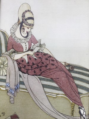 Lot 614 - TWO ART DECO STYLE FASHION PRINTS