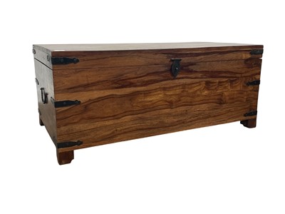 Lot 649 - TEAK BLANKET CHEST