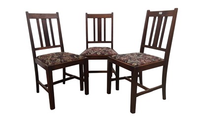 Lot 415 - THREE OAK DINING CHAIRS