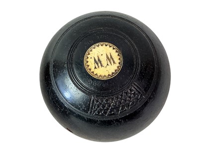 Lot 618 - SET OF FOUR LIGNUM LAWN BOWLS