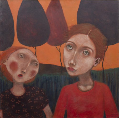 Lot 26 - * HANNAH GREEN, DAYDREAMING oil on canvas,...