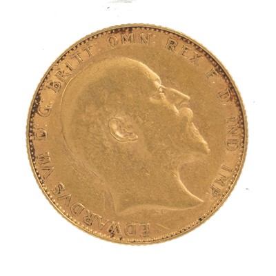Lot 7 - EDWARD VII GOLD SOVEREIGN