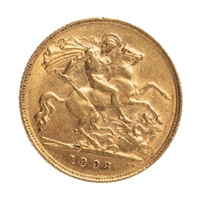 Lot 8 - EDWARD VII GOLD HALF SOVEREIGN
