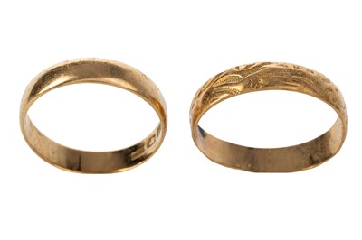 Lot 459A - TWO GOLD WEDDING RINGS