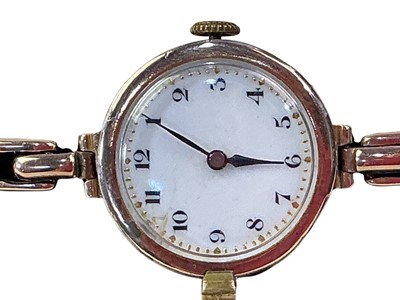 Lot 657 - LADY'S VINTAGE GOLD BRACELET WATCH