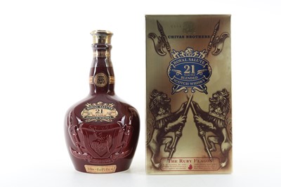 Lot 38 - CHIVAS ROYAL SALUTE 21 YEAR OLD RUBY DECANTER