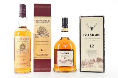 Lot 72 - DALMORE 12 YEAR OLD AND GLENMORANGIE 12 YEAR OLD MILLENNIUM MALT