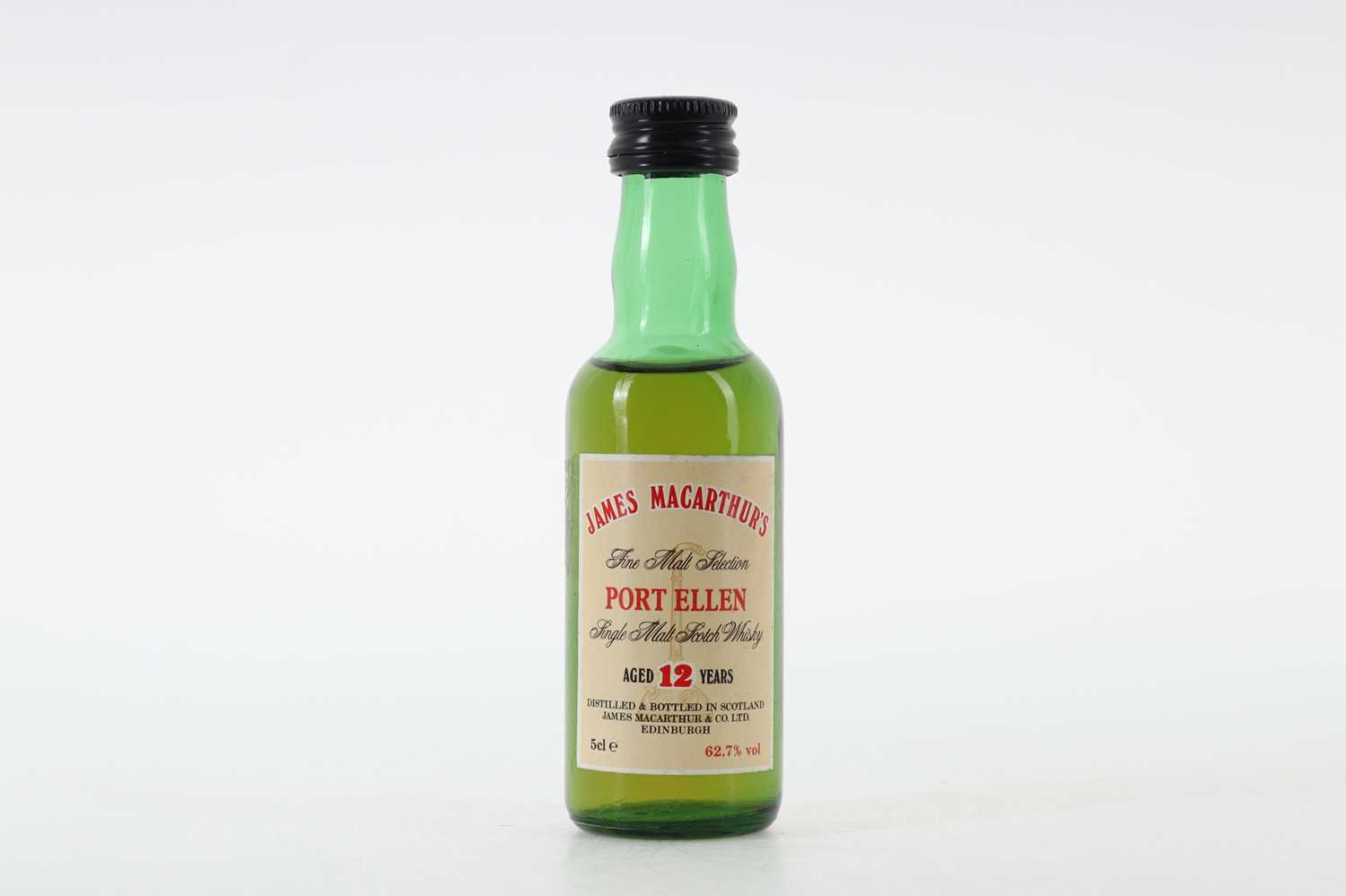 Lot 76 - PORT ELLEN 12 YEAR OLD JAMES MACARTHUR CASK STRENGTH MINIATURE