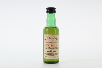 Lot 76 - PORT ELLEN 12 YEAR OLD JAMES MACARTHUR CASK STRENGTH MINIATURE