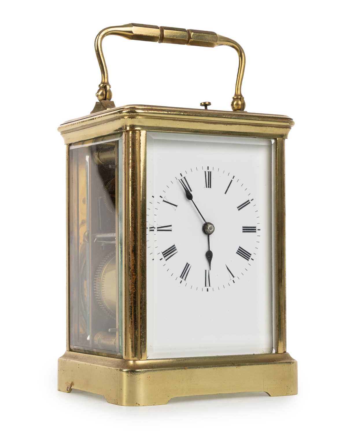 Lot 1000 - BRASS CARRIAGE CLOCK