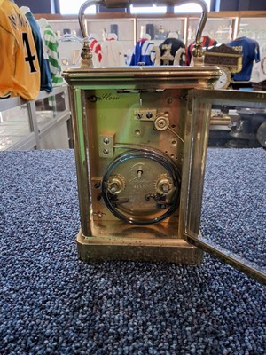 Lot 1000 - BRASS CARRIAGE CLOCK
