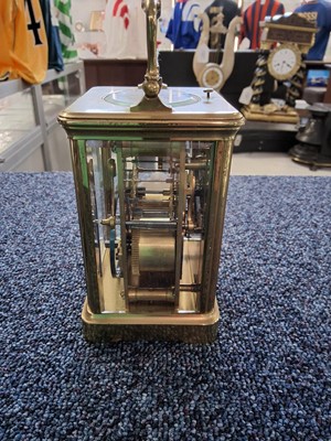 Lot 1000 - BRASS CARRIAGE CLOCK