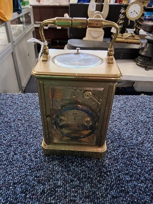 Lot 1000 - BRASS CARRIAGE CLOCK