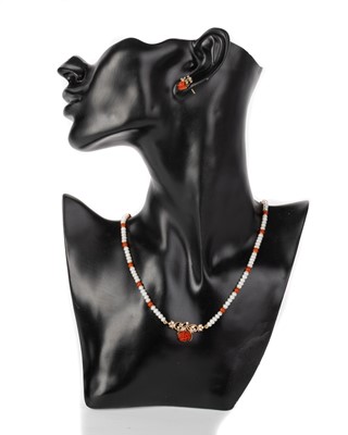 Lot 504A - PEARL AND CORAL NECKLACE