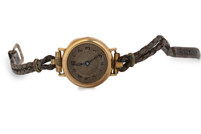 Lot 802 - EIGHTEEN CARAT GOLD CASED MANUAL WIND WRIST WATCH
