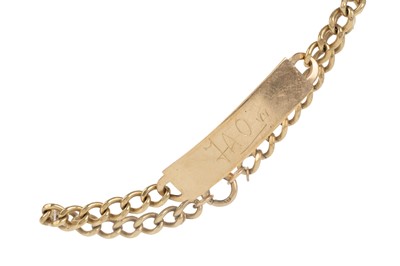 Lot 516A - GOLD IDENTITY BRACELET