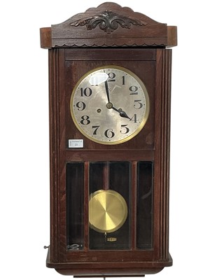 Lot 23 - CONTINENTAL OAK REGULATOR WALL CLOCK