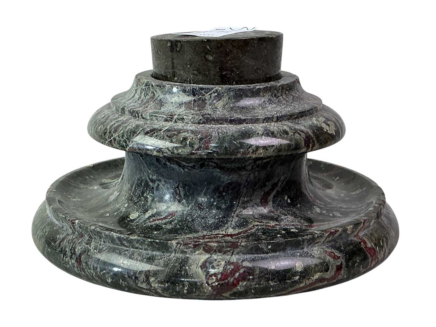 Lot 27 - SERPENTINE STONE INKWELL,