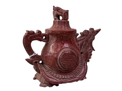 Lot 24 - CHINESE SOAPSTONE WATER POT