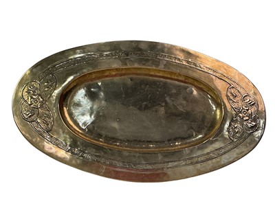Lot 6 - GLASGOW SCHOOL ARTS & CRAFTS BRASS TRAY