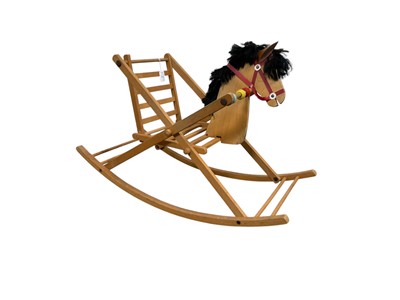 Lot 43 - CHILD'S BEECH ROCKING HORSE