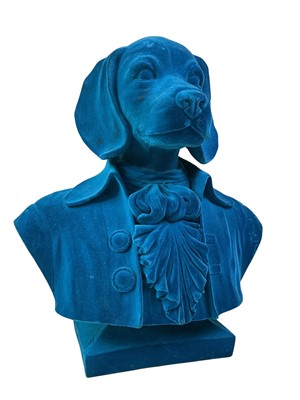 Lot 47 - ABIGAIL AHERN NOVELTY VELVET DOG BUST
