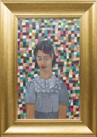 Lot 55 - * ANGELA FRANCIS, YOUNG GIRL WITH A PATCHWORK...
