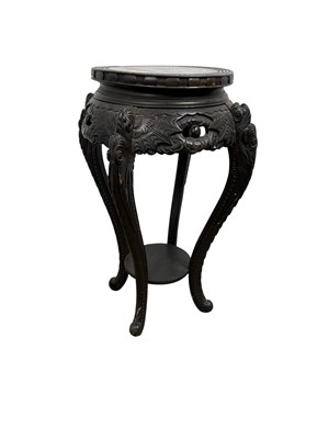 Lot 20 - CHINESE HARDWOOD PLANT TABLE