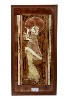 Lot 1586 - MAW & CO AESTHETIC STYLE MAJOLICA TILE DISPLAY