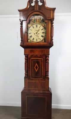 Lot 1002 - VICTORIAN INLAID MAHOGANY LONGCASE CLOCK