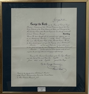 Lot 157 - MBE CERTIFICATE