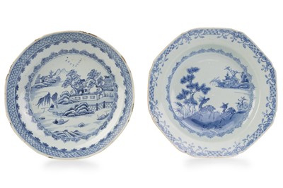 Lot 851 - TWO CHINESE BLUE AND WHITE PLATES