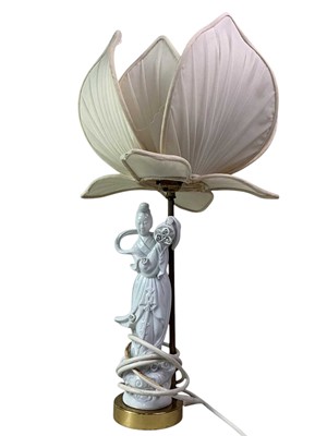 Lot 160 - CHINESE BLANC DE CHINE FIGURAL TABLE LAMP