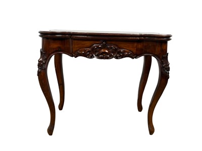 Lot 173 - MAHOGANY TURNOVER TEA TABLE