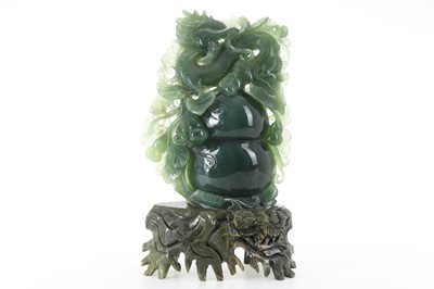Lot 865 - LARGE CHINESE JADE FIGURE