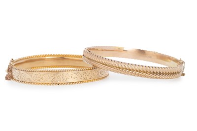 Lot 419 - TWO GOLD BANGLES