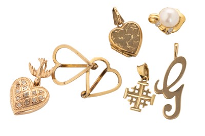 Lot 413 - VARIOUS CHARMS AND A RING