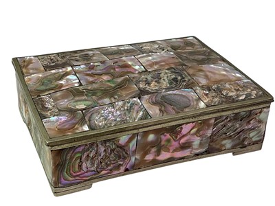 Lot 108 - GROUP OF SHELL, WOOD AND STONE SET BOXES