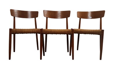 Lot 1573 - THREE DANISH DINING CHAIRS