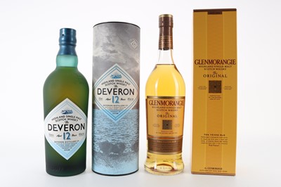 Lot 15 - DEVERON 12 YEAR OLD AND GLENMORANGIE 10 YEAR OLD