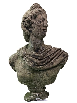 Lot 249 - CLASSICAL BUST GARDEN STATUE
