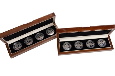Lot 45 - QUEEN ELIZABETH II 60TH ANNIVERSARY SILVER FOUR COIN SET