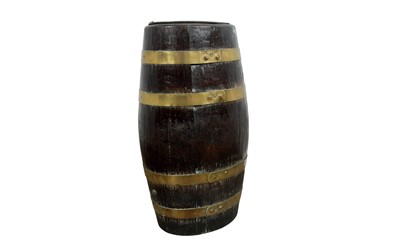 Lot 1408 - BRASS BOUND BARREL STICKSTAND