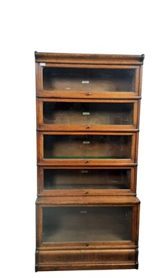 Lot 1410 - GLOBE-WERNICKE OAK SECTIONAL BOOKCASE