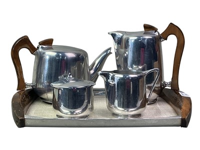 Lot 107 - PIQUOT WARE TEA AND COFFEE SERVICE