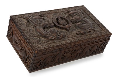 Lot 1562 - VICTORIAN HARDWOOD CASKET