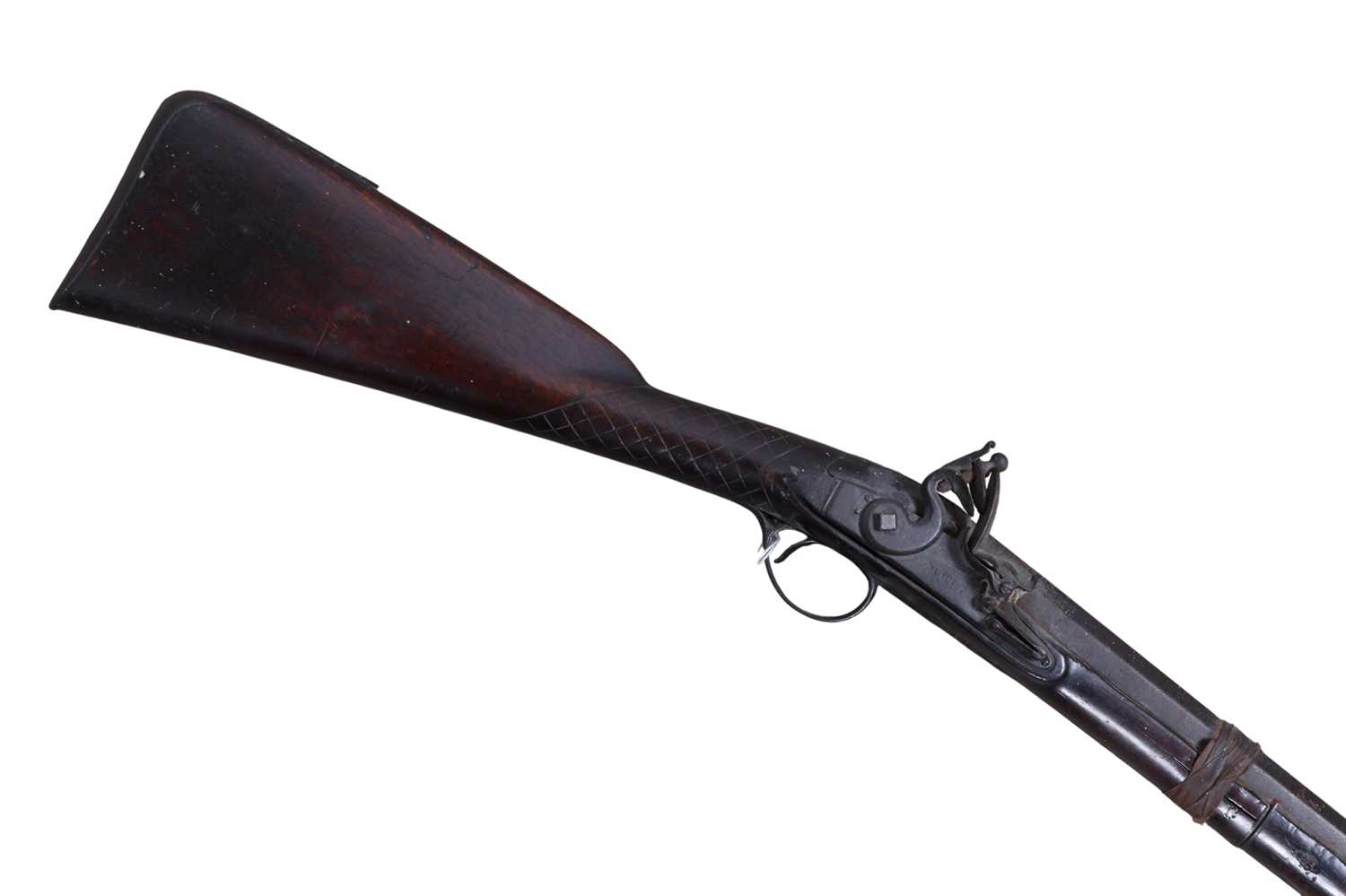Lot 1188 - FLINTLOCK RIFLE