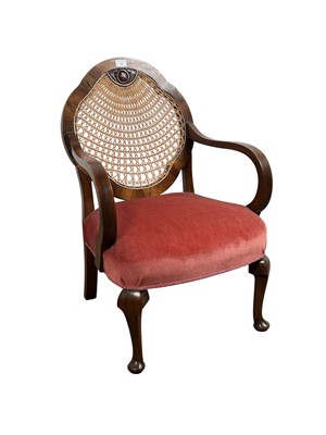 Lot 345 - WALNUT BEDROOM CHAIR