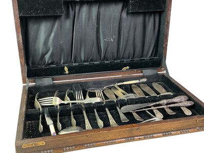 Lot 349 - SUITE OF SILVER PLATED CUTLERY