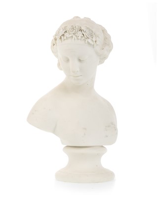 Lot 1572 - VICTORIAN PARIAN WARE BUST